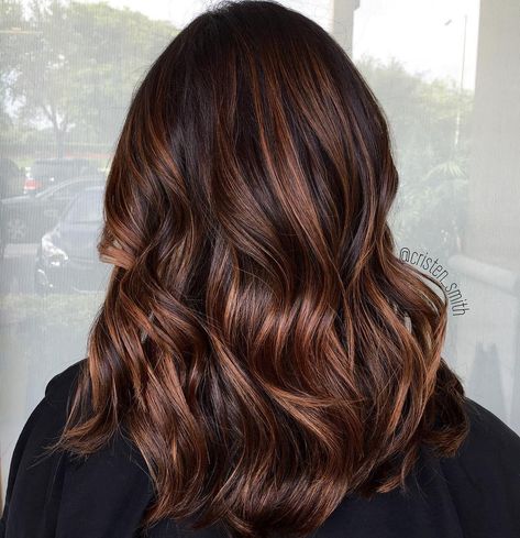 Copper Brown Balayage Hair Leah Thompson, Mocha Balayage, Mocha Brown Hair, Mocha Color Hair, Mocha Hair, Soft Balayage, Matrix Hair, Color Formulas, Caramel Mocha