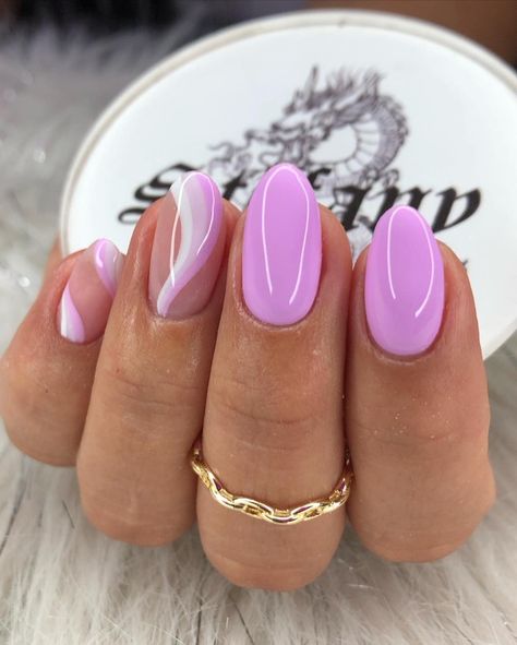 Summer Nails Short, Short Nail Ideas, Trendy Summer Nails, Nail Academy, Lilac Nails, Manicure Nail Designs, Fancy Nails Designs, Summery Nails, Cute Gel Nails