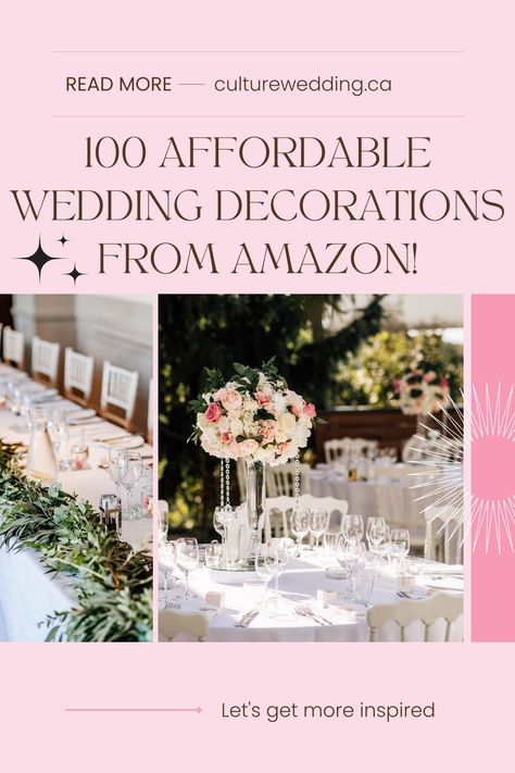 100 Best Wedding Decorations On Amazon For Budget Brides Temu Wedding Decor, Diy Wedding Decorations On A Budget, Amazon Wedding Decor, Disposable Wedding Plates, Affordable Wedding Decorations, Amazon Wedding, Free Wedding Planning Checklist, Fun Wedding Decor, Budget Bride