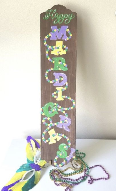 Mardi Gras Signs, Preschool Auction Projects, 50th Anniversary Decorations, Anniversary Poster, Mardi Gras Crafts, Anniversary Decoration, Auction Projects, Wedding Messages, Anniversary Sign