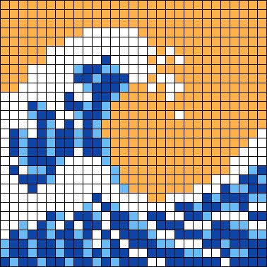 Alpha pattern #26588 variation #155008 | BraceletBook Van Gogh Pixel Art, Pixel Painting, Pixel Quilting, Modele Pixel Art, Pixel Grid, Graph Crochet, 8bit Art, Diy Perler Bead Crafts, Pixel Crochet