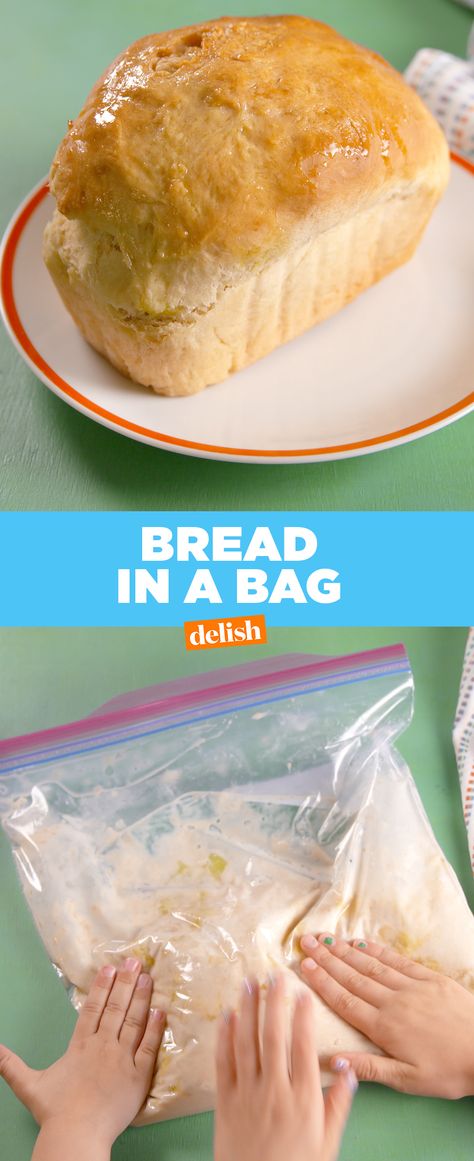 Bread In A Bag is s genius it hurts our brain. Get the recipe at Delish.com. Bread In Bag, Bread In A Bag Recipe, Bread In A Bag, Quick And Easy Bread, Pickle Pizza, Bag Bread, Easy Bread Recipe, Make Bread, Easy Bread Recipes