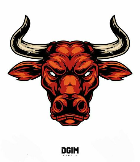 Bull Illustration, Bull Artwork, Wild Bull, Cow Artwork, Taurus Bull, Bull Art, Bull Tattoos, Bull Logo, Bull Head