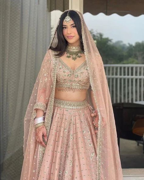 Pantone Colour of The Year 2024 Is Fresh, Exciting & Soothing! Lehenga For Wedding, Color Of The Year 2024, Peach Lehenga, Latest Bridal Lehenga Designs, Pantone Colour Of The Year, Green Jewellery, Indian Bridesmaid Dresses, Bridal Lehenga Designs, Latest Bridal Lehenga