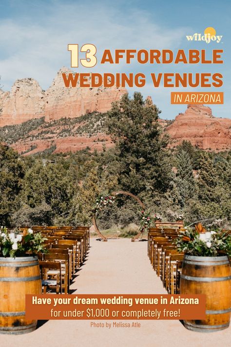 Cheap, outdoor wedding venue location at Sedona Heritage Museum in Sedona, Arizona with a backdrop of the famous red rocks. Tucson Wedding Venues, Free Wedding Venues, Cheap Destination Wedding, Most Beautiful Wedding Venues, Affordable Destination Wedding, Budget Wedding Venue, Arizona Desert Wedding, Tucson Wedding, Airbnb Wedding