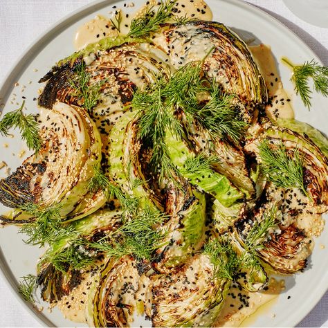 Global Vegetarian Recipes, Charred Cabbage, Alison Roman, Grilled Cabbage, Grilled Peppers, July Recipes, Roasted Cabbage, Cabbage Recipe, Cooked Cabbage