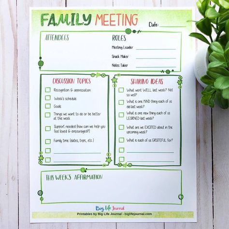 Big Life Journal (@biglifejournal) | Twitter Family Meeting Ideas, Family Council, Family Meetings, Growth Mindset Resources, Big Life Journal, Life Skills Kids, Family Vision, Teaching Character, Family Communication