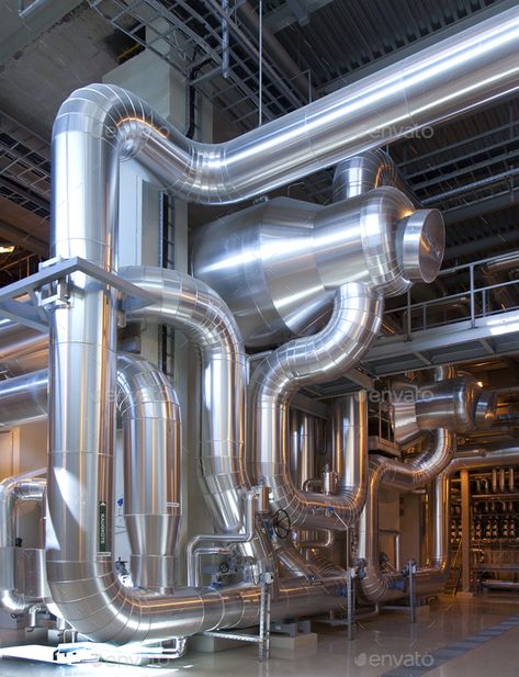 Underground Factory, Pipes Aesthetic, Industrial Piping, Pneumatic Tube, Industrial Plant, Industrial District, Industrial Aesthetic, Gas Pipe, Industrial Machinery