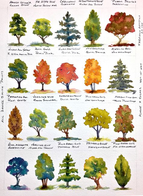 Daniel Smith Watercolor, Paintings Easy, Tree Watercolor Painting, Water Coloring, Learn Watercolor, Watercolor Tips, Canvas Painting Ideas, Watercolor Paintings For Beginners, Watercolor Tree