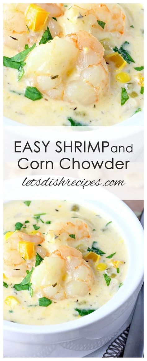 Shrimp And Corn Chowder, Soup Chowder, Shrimp And Corn, Shrimp Chowder, Shrimp Corn, Bacon Chowder, Seafood Chowder, Artisan Bread Recipes, Seafood Soup