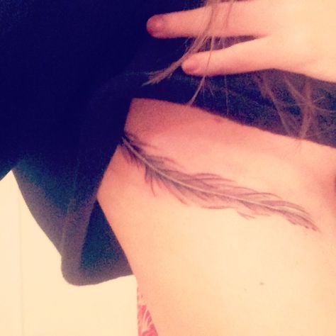 My second tattoo. A feather on my right ribs. I got this as it represents good luck in health because I went through a bad time with being a hypochondriac and it made me feel better knowing it was there. Done at Otzi Tattoos in Glasgow by Martyn. Second Tattoo, Bad Time, I Feel Good, Bad Timing, A Bad, Feel Better, Glasgow, I Tattoo, I Got This