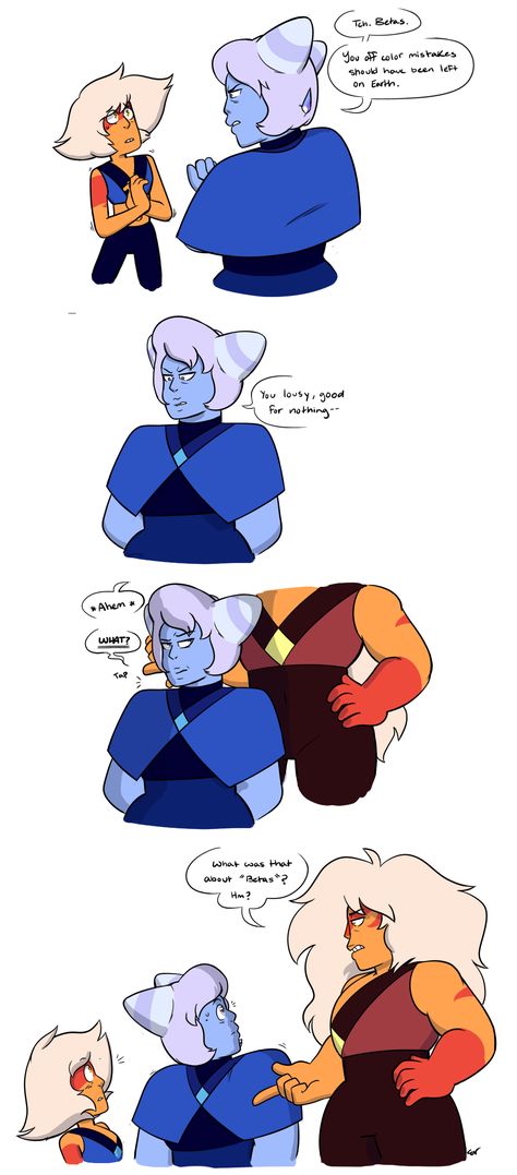 It was at this moment that Holly knew… she fucked up Steven Universe Kindergarten, Jasper From Steven Universe, Jasper X Steven, Jasper Steven Universe Fan Art, Steven Universe Jasper, Universe Pictures, Jasper Su, Steven Universe Steven, Jasper Steven Universe