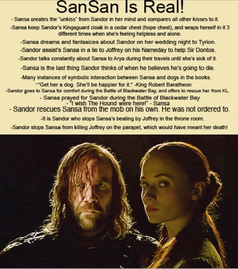 Sansa Stark And The Hound, The Hound And Sansa Fan Art, Sansan Fan Art, Sansa Stark Fanart, Sansa And Sandor, The Hound And Sansa, Alayne Stone, Game Of Thrones Jaime, Ship Yard