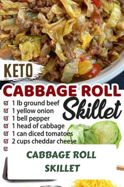 The keto diet, or ketogenic diet, is a low-carb, high-fat eating plan designed to shift the body into a state of ketosis. In this state, the body primarily burns fat for energy instead of carbohydrates. The typical macronutrient breakdown of a keto diet consists of about 70-75% fats, 20-25% protein, and only 5-10% carbohydrates. This dietary approach often includes foods like meats, fish, eggs, dairy, nuts, seeds, healthy oils, and low-carb vegetables, while avoiding sugary foods, grains, and st Cabbage Roll Skillet, Keto Cabbage, Cabbage Roll, Cabbage Rolls Recipe, Breakfast Low Carb, Dinner With Ground Beef, Low Carb Diet Recipes, Healthy Dinner Recipes Chicken, Low Carb Dinner Recipes