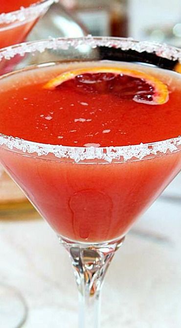 Blood Orange Cosmo, Blood Orange Vodka, Cosmopolitan Recipe, Vodka Recipes Drinks, Orange Liquor, Orange Drinks, Liquor Recipes, Cocktail Drinks Alcoholic, Vodka Recipes