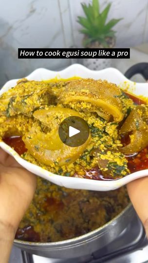 1.2K views · 10K reactions | Hello fellow food lovers(FFL)  How to cook egusi like a pro.  What is the best swallow for Egusi soup??? I go withpounded yam!  I have a well detailed video on YouTube so plz clink the link in my bio to watch the full details video on how to make this delicious egusi like a pro.   #egusisoupandpoudedyam #egusisouprecipe #egusisoup #foryoupageofficiall #foryou  #foodphotography #foodblogger #egusisouprecipe | Divine Ucheka | mzzmaudee · How to make Egusi soup like a pro! How To Cook Egusi Soup Video, Egusi Soup Recipes, Egusi Soup, African Food, A Well, How To Cook, Like A Pro, Food Lover, Soup Recipes