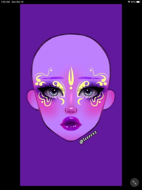 Makeup template, makeup inspiration, #1 #tiktok #makeup #makeupideas #cosplay #makeup #template  #aesthetic #makeuptutorial #templatedesign #templatesinstagram #inspo #inspopics #maquillaje #maquillage #goth #latina #whiteswan #blackswan Cool Eye Makeup Looks Creative, Planet Her Makeup, Graphic Makeup Ideas, Planet Her Aesthetic, Makeup Looks Drawing, Makeup Ideas Drawing, Planet Makeup, Makeup Template, Maquillage Goth