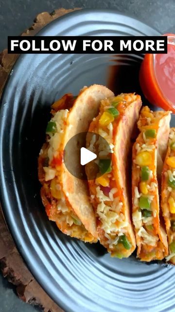 Khaaja Sim Sim on Instagram: "Healthy Wheat flour Tacos🌮 | Domino’s Style Crispy Tacos Recipe  For detailed recipe checkout my YouTube channel ‘khaaja Sim sim’. Link in the highlights & bio.♥️ Ingredients for crust- Wheat flour- 2 cups Suji- 1/3 cup Salt- 1/2 tsp Ghee/oil- 1 tsp Water- As required  Ghee/oil- 1 tsp  Ingredients for stuffing- Boiled potato- 2 Capsicum- 1 Carrot- 1 Onion- 1 Sweet corn- 1/2 cup Green chillies- 2 Chilli flakes- 1/2 tsp Oregano seasoning- 1 tsp Salt- 1 tsp/to taste Lemon juice- 1 tsp Processed cheese- 200 gms Butter/oil- 2-3 tbsp #tacos🌮 #tacostacos #healthytacos #healthytacosalad #snack #snacks #snackfood #tacomexicana #tacos #tacostacostacos #tacosmexicanos  #vegquesadillas #mexicansnack #mexicansnack #mexicansnacksarethebest #cooking #homecooking #cookingra Veg Tacos Recipe Indian, Veg Tacos Recipe, Flour Tacos, Veg Tacos, Veg Crispy, Healthy Tacos Salad, Crispy Tacos, Mexican Snacks, Healthy Indian Recipes