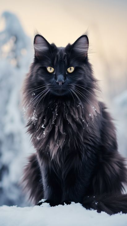 Norwegian Forest Cat Lifespan - How Long Do They Live? Average Norwegian Forest Cat Breed Life Expectancy - Complete Guide Norwegian Forest Cat Black, Black Norwegian Forest Cat, Norwegian Forest Kittens, Simple Cat Tattoo, Norwegian Cat, Cut Cat, Long Haired Cats, Shorthair Cat, British Shorthair Cats