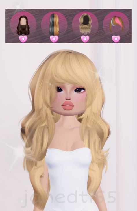 Fav Aesthetic Dti Outfit, Fav Aesthetic Outfit, Dti Outfits Hair Combos, Dti Roblox Hair Combos, Cute Hair Combos Dress To Impress, Fav Aesthetic Dress To Impress Outfit, Hair Ideas Dress To Impress, Dti Outfit Hacks Hair, Dti Hacks Hair