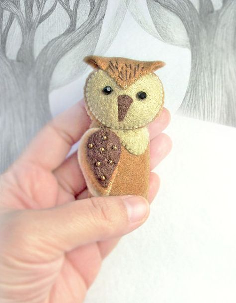 Felt Owl Pattern, Owl Sewing Patterns, Felt Animal Pattern, Owl Felt, Owl Sewing, Baby Mobil, Felt Animal Patterns, Owl Brooch, Felt Owls