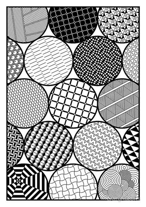 Zentangle, wall art, circles, pattern #zentangle #homedecor #redbubble #art #pattern #texture #simple #wallart #prints #photographic Zentangle Wall, Pattern Zentangle, Zen Doodle Patterns, Wall Art Diy, Black And White Art Drawing, Pattern Coloring Pages, Redbubble Art, Tangle Patterns, Zentangle Drawings