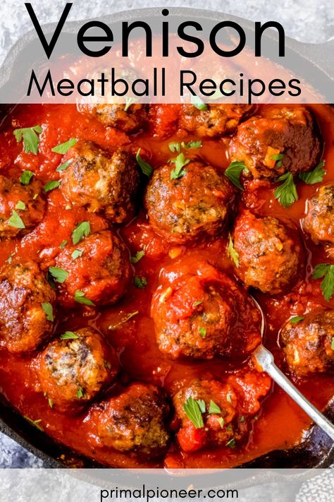 These ground venison meatballs are a classic Italian meatball recipe. They’re the perfect meatballs for spaghetti or meatball subs – a versatile and easy ground venison recipe. Recipes Ground Venison, Wild Game Meatballs, Deer Meatballs Recipes, Venison Meatballs Crockpot, Deer Meatballs, Ground Venison Meatballs, Ground Venison Recipes Easy, Venison Meatballs Recipes, Ground Venison Recipes Meatballs