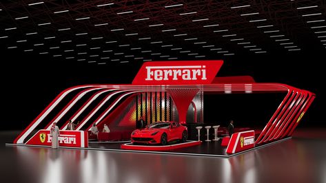 Ferrari Booth (1) | Images :: Behance Ferrari Showroom, Diorama Ideas, Exhibition Stands, Exhibition Stand, Autodesk 3ds Max, 3ds Max, Architecture Art, Ford Mustang, Art Direction