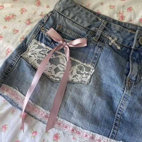 Coquette Skirt, Upcycle Clothes Diy, Skirt Y2k, March 7, Really Cute Outfits, New Things, Girly Outfits, Dream Clothes, Upcycle Clothes