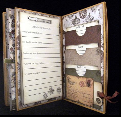 Junk Journal Insert Ideas, Mini Albümler, Handmade Scrapbook, Mini Album Tutorial, Christmas Planner, Vintage Junk Journal, Mini Scrapbook, Mini Scrapbook Albums, Planner Journal