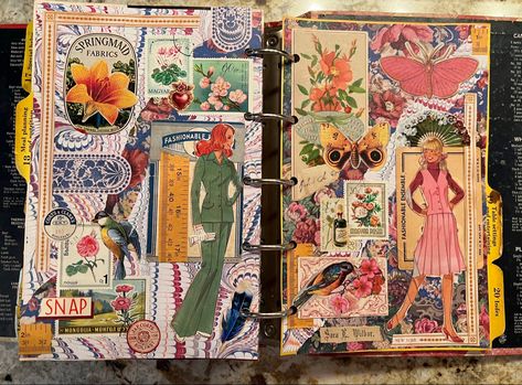 Maximalist Scrapbook, Glue Books, Journal Inspiration Writing, Collage Book, Scrapbook Art, Art Journal Therapy, Glue Book, Junk Art, Journal Inspo