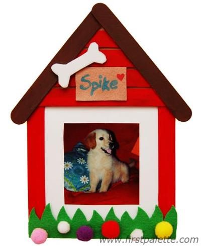 ... go beyond the typical square Stick House Craft, Stick Photo Frame, Dayhome Ideas, Photo Frame Craft, Popsicle Stick Picture Frame, Popsicle House, Popsicle Stick Houses, Photo Frame Crafts, Pet Frame