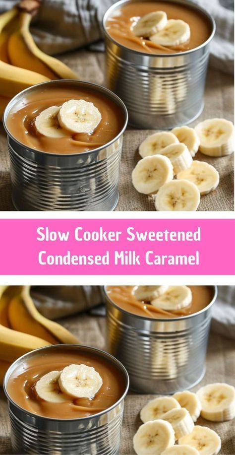 This is a 1 ingredient, 15 second recipe for a Caramel made from sweetened condensed milk in the slow cooker! Sweetened Condensed Milk Caramel, Make Sweetened Condensed Milk, Condensed Milk Caramel, Caramel From Condensed Milk, How To Make Caramel, Condensed Milk Recipes, Slow Cook, Best Slow Cooker, Homemade Caramel