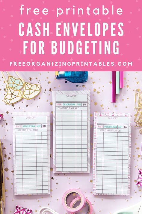 These free printable cash envelopes can help you track your spending and stick to your budget so you can save more money! | #cashenvelopes #budgeting #budget Envelope Budget System Printables Free, Cash Envelope Tracker Free Printables, Budget Envelopes Printable Free, Diy Budget Binder Cash Envelopes, Cash Stuffing Envelopes Ideas, Diy Cash Envelopes, Budget Binder Free Printables, Free Printable Budget Planner, Cash Envelope Template