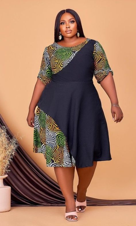 Plus Size Ankara Styles For Women, Gowns For Plus Size Women, Dress For Chubby, African Traditional Wear, African Attire Dresses, African American Fashion, Traditional African Clothing, Best African Dresses, Short African Dresses