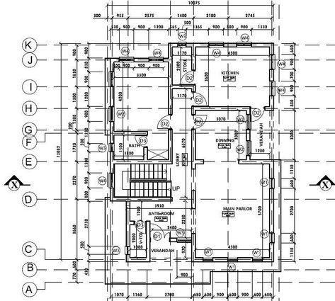 Bungalow House Floor Plans, Drawing House Plans, Duplex Floor Plans, Bedroom Bungalow, Bungalow Floor Plans, Duplex Plans, Architecture Drawing Plan, Duplex Design, Small House Elevation Design