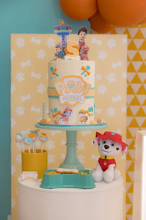 Paw Patrol Birthday Party | CatchMyParty.com Paw Patrol Birthday Party Cake, Paw Patrol Birthday Party Ideas, Paw Patrol Party Favors, Birthday Paw Patrol, Paw Patrol Birthday Decorations, Paw Birthday, Toddler Boy Birthday, Paw Patrol Birthday Theme, Paw Party