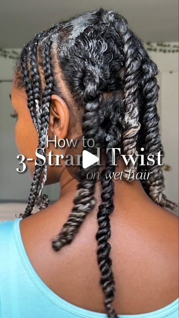 Jem  |  Hair Beauty Lifestyle on Instagram: "Here’s a simple guide to get you started on doing a 3-strand twist

1️⃣ Start with clean, detangled hair. You can do this on wet or dry hair, but I personally prefer doing it on damp hair as it gives a more defined twist. 

✨✨✨I used the Ease Leave in Conditioner and a small amount of the Hydrating Vitamin Curl Mousse from @baskandbloom for hold (linked in bio).✨✨✨

2️⃣ Section your hair into three equal parts and begin to braid.

3️⃣ After braiding a few times, take the right strand and cross it over the middle and left strand. This will cause the other two strands to shift over in placement (the middle strand will now be on the right, and the left strand will now be in the middle). Continue this pattern until you reach the end of your hair.

4 3 Strand Twist, Curl Mousse, Two Strand Twist, Hair Detangler, Leave In Conditioner, Beauty Lifestyle, Wet Hair, Dry Hair, Leave In