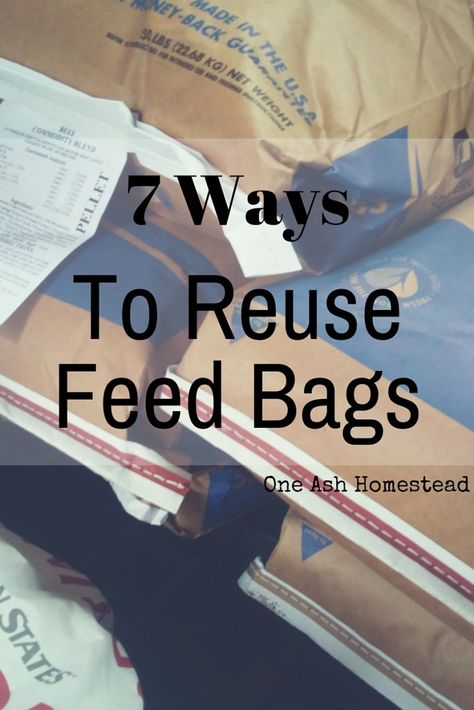 7 Ways To Reuse Feed Bags Feed Sack Bags, Feed Bag Tote, Puppy Kennel, Puppy Pads, Feed Bags, Rice Bags, Grow Bags, Sack Bag, Grain Sack