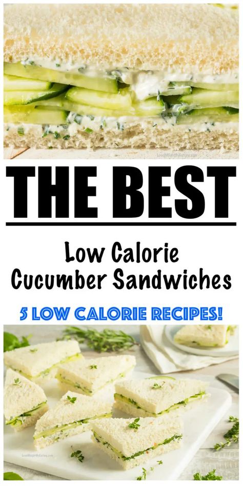 Low Calorie Cucumber Sandwiches, Low Cal Sandwiches, Low Calorie Sandwich Recipes, Low Calorie Sandwich, Traditional English Tea, English Tea Sandwiches, High Tea Sandwiches, Cucumber Sandwiches Recipes, Prep Snacks