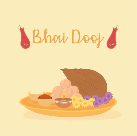 Bhai Dooj Aesthetic, Happy Bhai Dooj Wishes, Festival Graphics, Bhai Dooj Wishes, Happy Diwali Images Hd, Brother Sister Love Quotes, Diwali 2022, Happy Bhai Dooj, Illustration Traditional