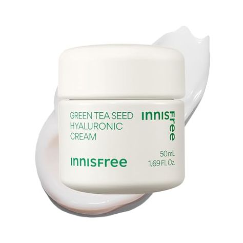 innisfree Green Tea Seed Hyaluronic Acid Cream With Barrier Boosting Complex and Ceramide, Korean Hydrating Face Moisturizer and Balancing Cream Innisfree Moisturizer, Hydrating Face Moisturizer, Hyaluronic Acid Cream, Innisfree Green Tea, Korean Skin, Face Moisturizer, Korean Skincare, Hyaluronic Acid, Green Tea