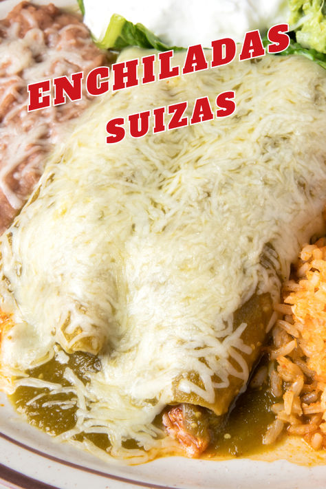 Get ready to indulge in the ultimate comfort food dish from Mexico – Enchiladas Suizas! Jemez Pueblo Enchiladas, Chicken Suiza Enchiladas, Flat Enchiladas Recipe, Enchilada Suiza Recipe, Enchilada Suiza, Chicken Enchiladas Suiza, Stacked Enchiladas, Mexican Sour Cream, Mexican Enchiladas