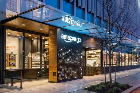 No-Checkout 'Amazon Go' Store Opens Today in Seattle Amazon Go, Free Groceries, Interior Display, Subway Tiles, Shop Front, Amazon Store, Store Opening, Store Front, Retail Space