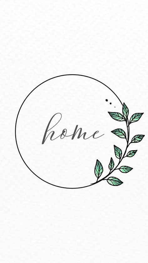 Botanical home Instagram story highlight cover illustration | free image by rawpixel.com Home Highlight Cover Instagram, Aesthetic Wallpaper Home, Home Instagram Story, Story Highlight Cover, Pattern Aesthetic, Botanical Home, Cover Aesthetic, Instagram Symbols, Highlights Cover