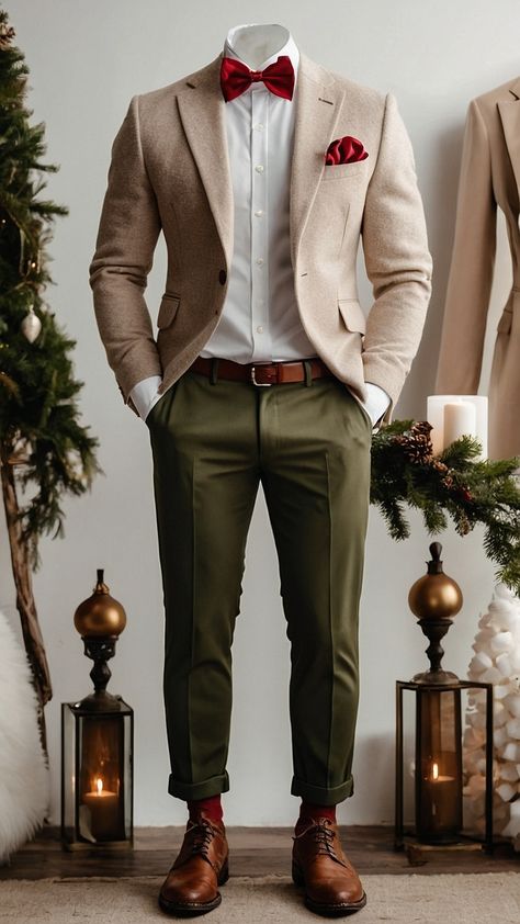 Get ready for the holiday season with our curated collection of men's Christmas outfits Whether you're looking for something C l a s s y and formal or a more casual and laid-back look we've got you covered From sleek black ensembles for formal parties to stylish and classy green attire for a festive touch our pictures showcase a variety of casual fashion styles suitable for any occasion Elevate your formal holiday party outfit with our selection of classy and stylish menswear Men’s Fashion Christmas, Formal Men’s Christmas Outfit, Christmas Formal Outfit Men, Men’s Christmas Outfit Ideas, Christmas Outfit Aesthetic Men, Semi Formal Outfits For Men Wedding, Christmas Business Casual Outfits, Mens Christmas Outfits, Winter Wedding Guest Outfit Men