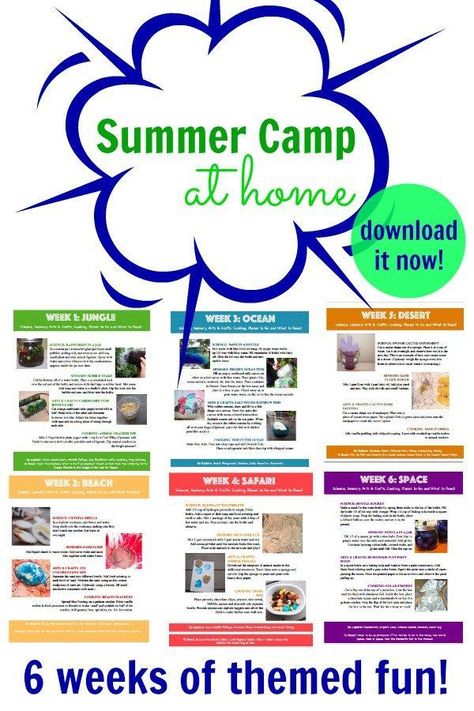 Science Snacks, Summertime Ideas, Summer Camp At Home, Camp At Home, Camp Themes, Summer Camp Themes, Summer Homeschool, Summer Camp Activities, Summer Fun For Kids