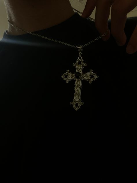 #aesthetic #goth #cross Goth Christian Aesthetic, Goth Catholic, Goth Christian, Christian Goth, Travis Phelps, Goth Cross, Aesthetic Goth, Cross Necklaces, Christian Cross