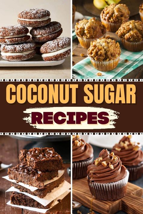 From crunchy cookies to spongey cakes, these easy coconut sugar recipes are to die for. They're super rich, delightfully sweet, and wonderfully flavorful. Palm Sugar Recipes, Recipes With Coconut Sugar, Coconut Sugar Desserts, Coconut Sugar Brownies, Grated Coconut Recipes, Coconut Sugar Recipes, Dessert Coconut, Recipe Using Honey, Coconut Baking