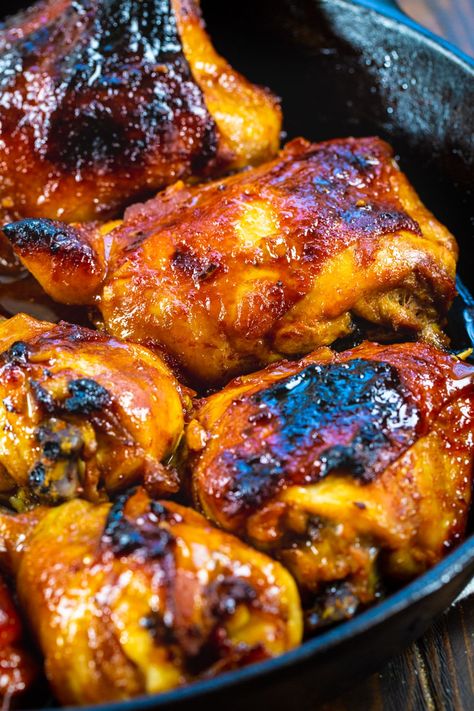 Southern Sticky Chicken- an old-fashioned baked chicken recipe. Sticky Chicken Recipe, Turkey Meals, Turkey Dinners, Spicy Southern Kitchen, Baked Chicken Recipe, Southern Chicken, Southern Recipe, Poultry Dishes, Southern Recipes Soul Food